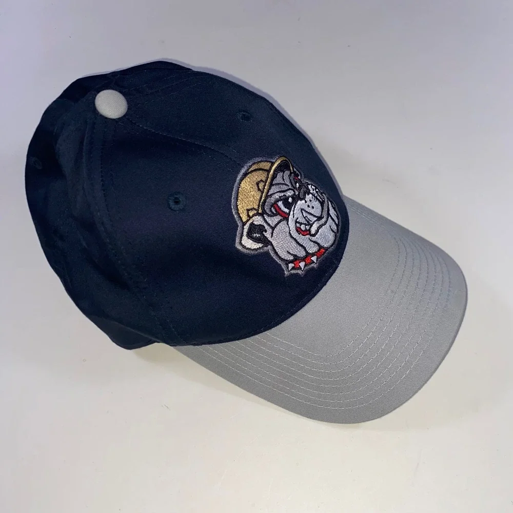 Outdoor Cap Navy Grey Bulldog Hard Hat Construction Baseball Hat One Size